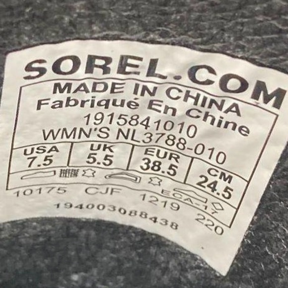 SOREL NWT WATERPROOF JOAN UPTOWN CHELSEA LUG BOOTS IN BLACK LEATHER 7.5 FIRM - Picture 9 of 10